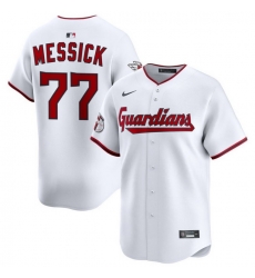 Men Cleveland Guardians Nike White Home Limited Jersey Messick Parker 77 Men Cleveland Guardians Nike White Home Limited Jersey Messick Parker 77