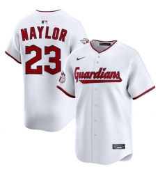 Men Cleveland Guardians Nike White Home Limited Jersey Naylor Bo 23 Men Cleveland Guardians Nike White Home Limited Jersey Naylor Bo 23