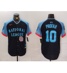 Men National League 10 Jurickson Profar Navy 2024 All Star Limited Stitched Baseball Jersey 3