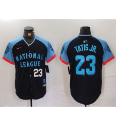 Men National League 23 Fernando Tatis Jr  Navy 2024 All Star Limited Stitched Baseball 3