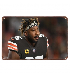 Cleveland Browns Aluminum Sign 8x12 Inch Myles Garrett 002