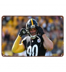 Pittsburgh Steelers Aluminum Sign 12x8 Inch T.J. Watt 005