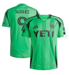 Mens Austin FC Brandon Vazquez adidas Green 2025 The Heartbeat Kit Authentic Player Jersey