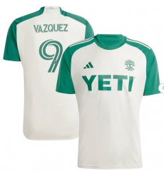 Mens Austin FC Brandon Vazquez adidas Tan 2024 The Armadillo Kit Replica Player Jersey