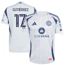 Men's Chicago Fire Brian Gutierrez adidas Light Blue 2025 The Municipal Kit Authentic Player Jersey