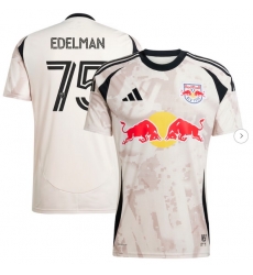 Men's New York Red Bulls Daniel Edelman adidas Tan 2025 Stone Kit Replica Player Jersey