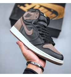 Nike Air Jordan 1 Black Brown Basketball Shoes