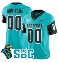 Men Coastal Carolina Chanticleers ACTIVE PLAYER Custom Teal 2025 F U S E Vapor Limited Stitched Football Jersey Men Coastal Carolina Chanticleers ACTIVE PLAYER Custom Teal 2025 F U S E Vapor Limited Stitched Football Jersey