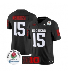 Men Indiana Hoosiers 15 Fernando Mendoza Black 2025 F U S E Rose Bowl Stitched Football Jersey Men Indiana Hoosiers 15 Fernando Mendoza Black 2025 F U S E Rose Bowl Stitched Football Jersey