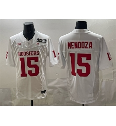 Men Indiana Hoosiers 15 Fernando Mendoza White F U S E 2026 Patch Stitched Football Jersey Men Indiana Hoosiers 15 Fernando Mendoza White F U S E 2026 Patch Stitched Football Jersey