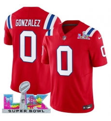 Men New England Patriots 0 Christian Gonzalez Red 2025 F U S E Super Bowl LX Patch Vapor Limited Stitched Football Jersey Men New England Patriots 0 Christian Gonzalez Red 2025 F U S E Super Bowl LX Patch Vapor Limited Stitched Football Jersey