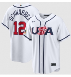 Men's USA Baseball Kyle Schwarber Nike White 2026 World Baseball Classic Home Stadium Jersey Men's USA Baseball Kyle Schwarber Nike White 2026 World Baseball Classic Home Stadium Jersey