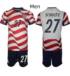USA FIFA World Cup 2026 Soccer Red Home Jersey Patrick Schulte #27 USA FIFA World Cup 2026 Soccer Red Home Jersey Patrick Schulte #27