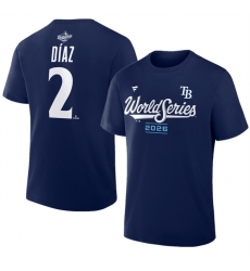 Men Tampa Bay Rays 2 Yandy D%%C3%%ADaz Navy 2026 World Series Big Tall Name Number T Shirt Men Tampa Bay Rays 2 Yandy D%%C3%%ADaz Navy 2026 World Series Big Tall Name Number T Shirt