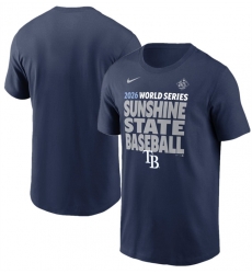 Men Tampa Bay Rays Navy 2026 World Series T Shirt Men Tampa Bay Rays Navy 2026 World Series T Shirt