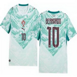 Youth 10 Portugal Replica Bernardo Silva Long Sleeve Away Jersey   1