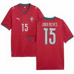Youth 15 Portugal Joao Neves Home Replica Jersey   1