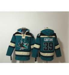 Men San Jose Sharks 39 Logan Couture Teal Lace Up Pullover Hoodie Men San Jose Sharks 39 Logan Couture Teal Lace Up Pullover Hoodie