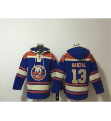 Men New York Islanders 13 Mathew Barzal Royal Ageless Must Have Lace Up Pullover Hoodie Men New York Islanders 13 Mathew Barzal Royal Ageless Must Have Lace Up Pullover Hoodie