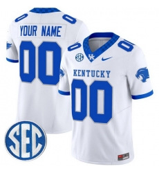 Custom Youth Kentucky Wildcats White Vapor Limited Stitched Jersey
