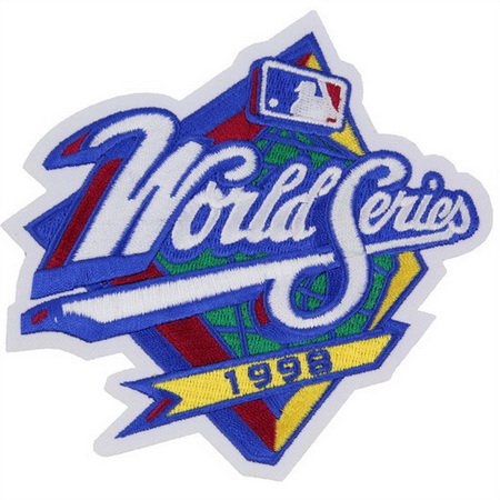 Women 1998 MLB World Series Logo Jersey Patch San Diego Padres vs. New York Yankees Biaog