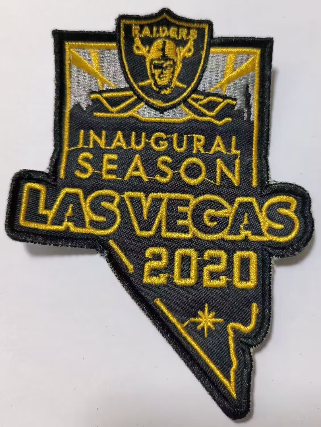 NFL Raiders Inaugural Patch Biaog