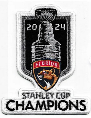 Men 2024 NHL Panther Stanley  Cup Champions Patch Biaog